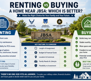 Renting vs Buying a Home Near JBSA: Which Is Better?