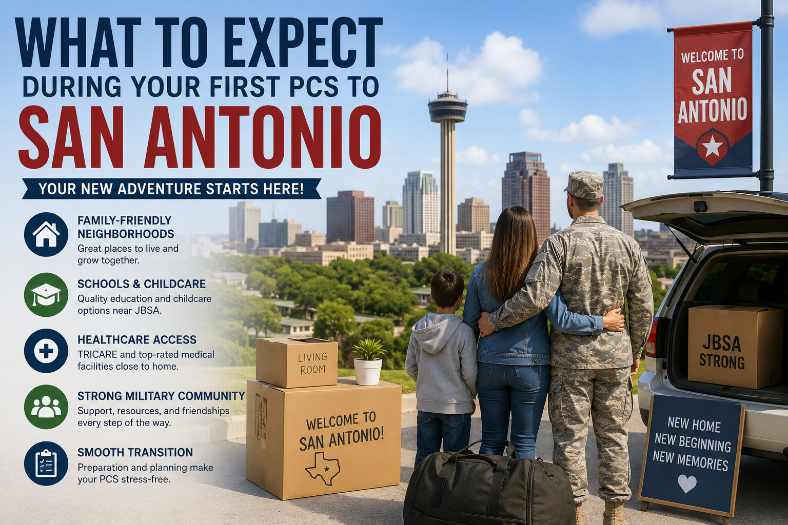 What to Expect During Your First PCS to San Antonio